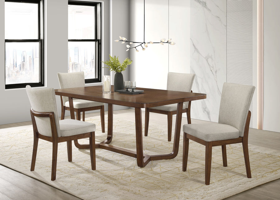 Salerno Beige/Brown Dining Set 2311