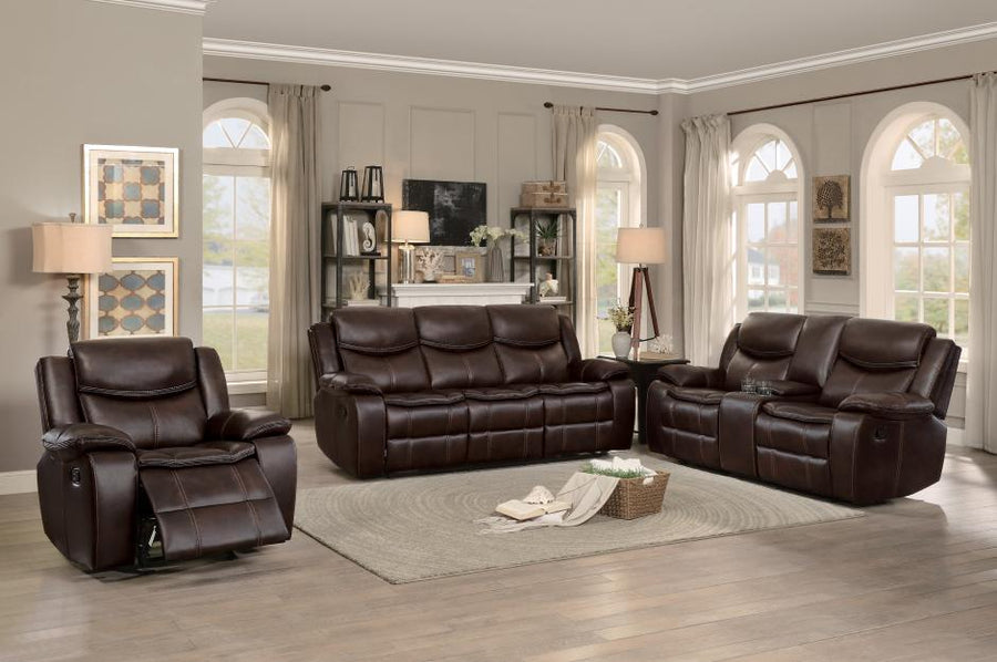 Bastrop Brown Reclining Sofa and Loveseat  8230