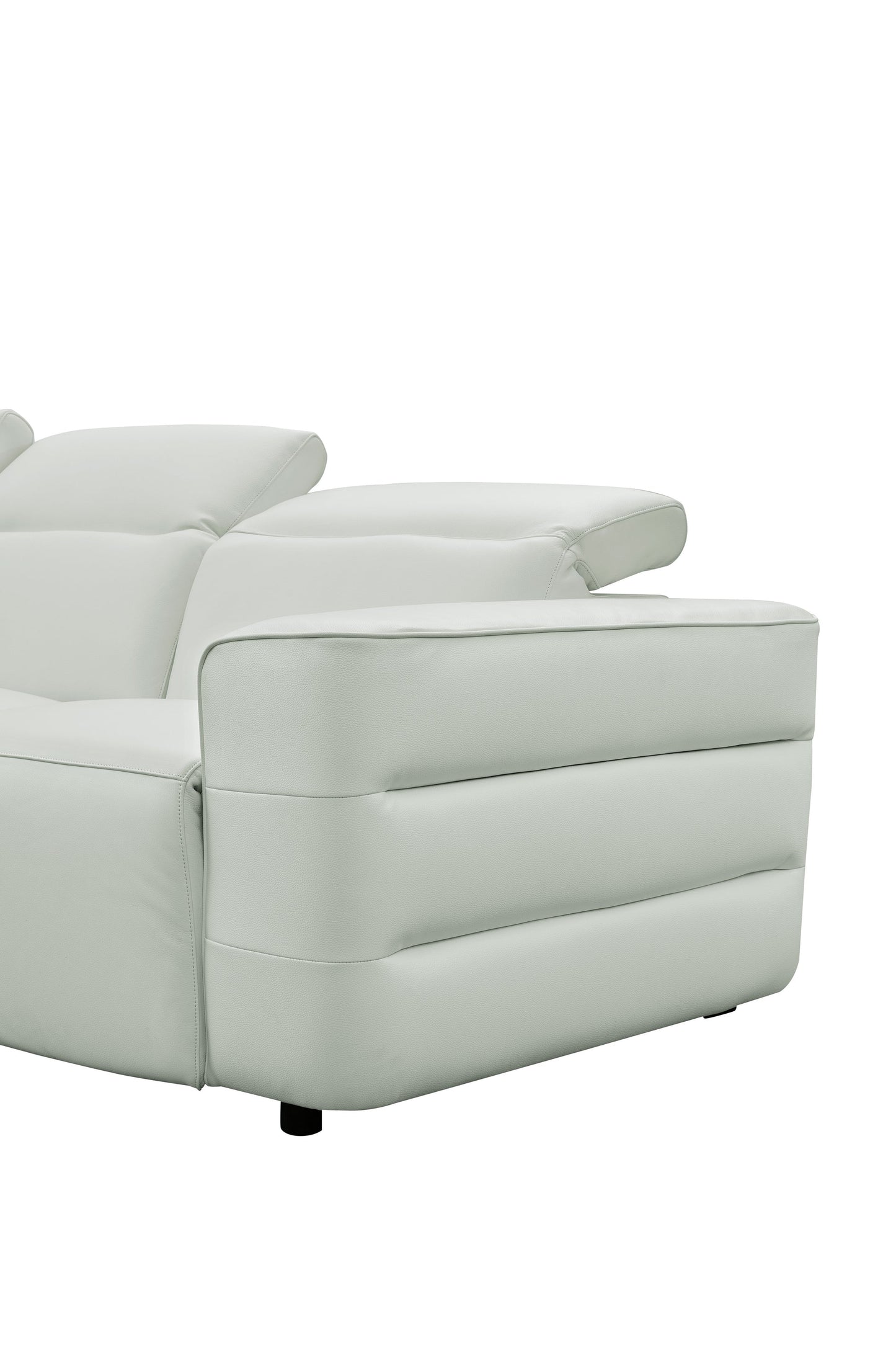 Holly White Italian Leather/Match POWER Reclining Corner Sectional (3 Power Recliners + 1 Console) MI-2520