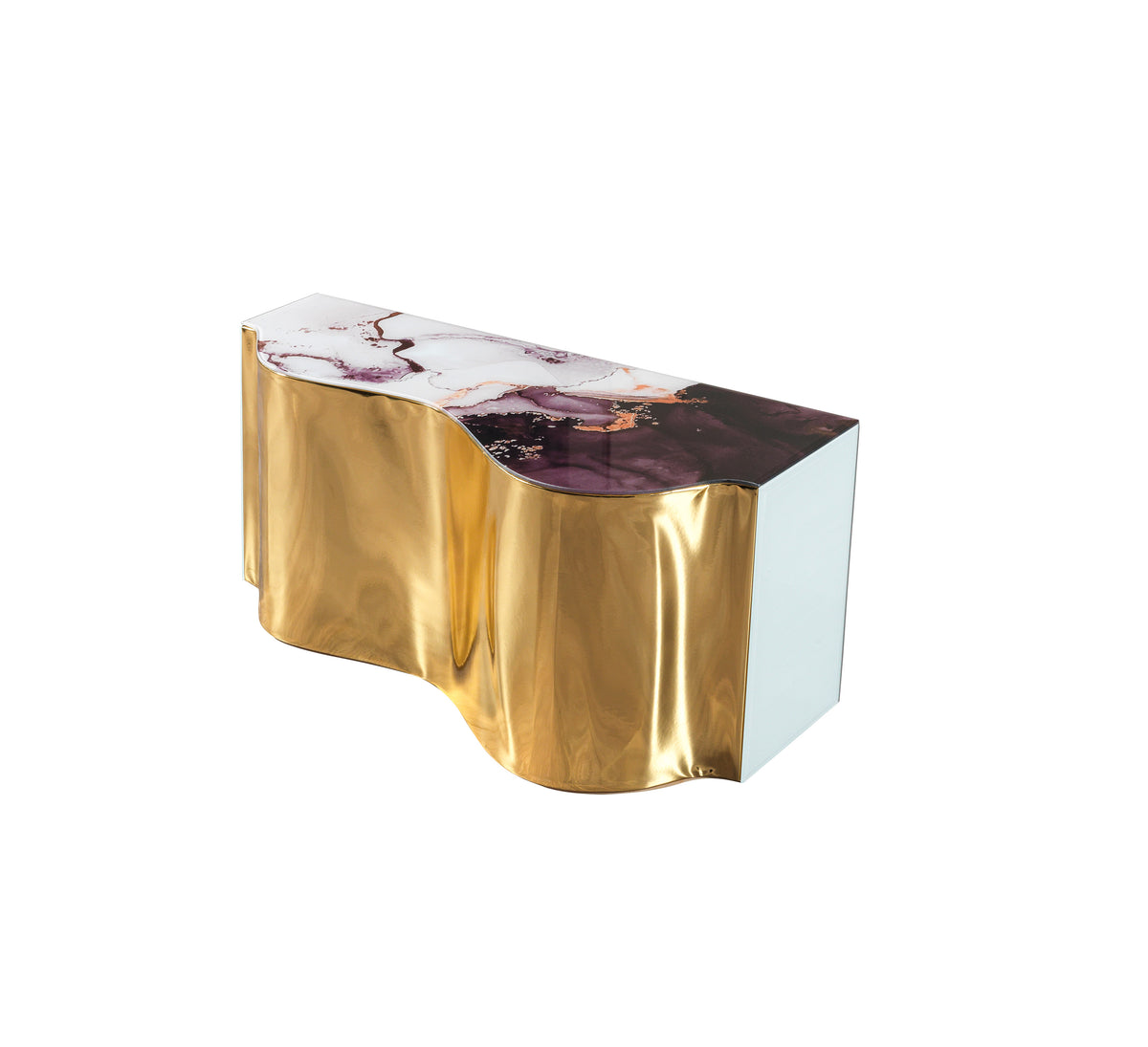 Dream  White Marble 3pc Coffee Table