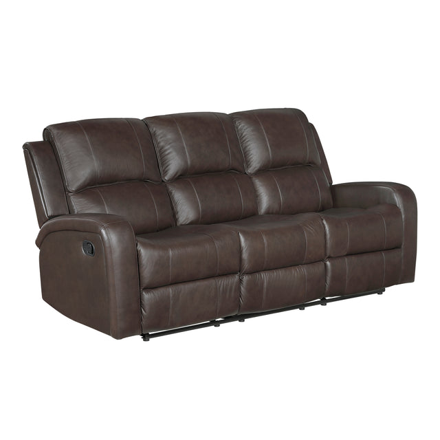 Austin Brown GENUINE LEATHER Reclining Set 9735