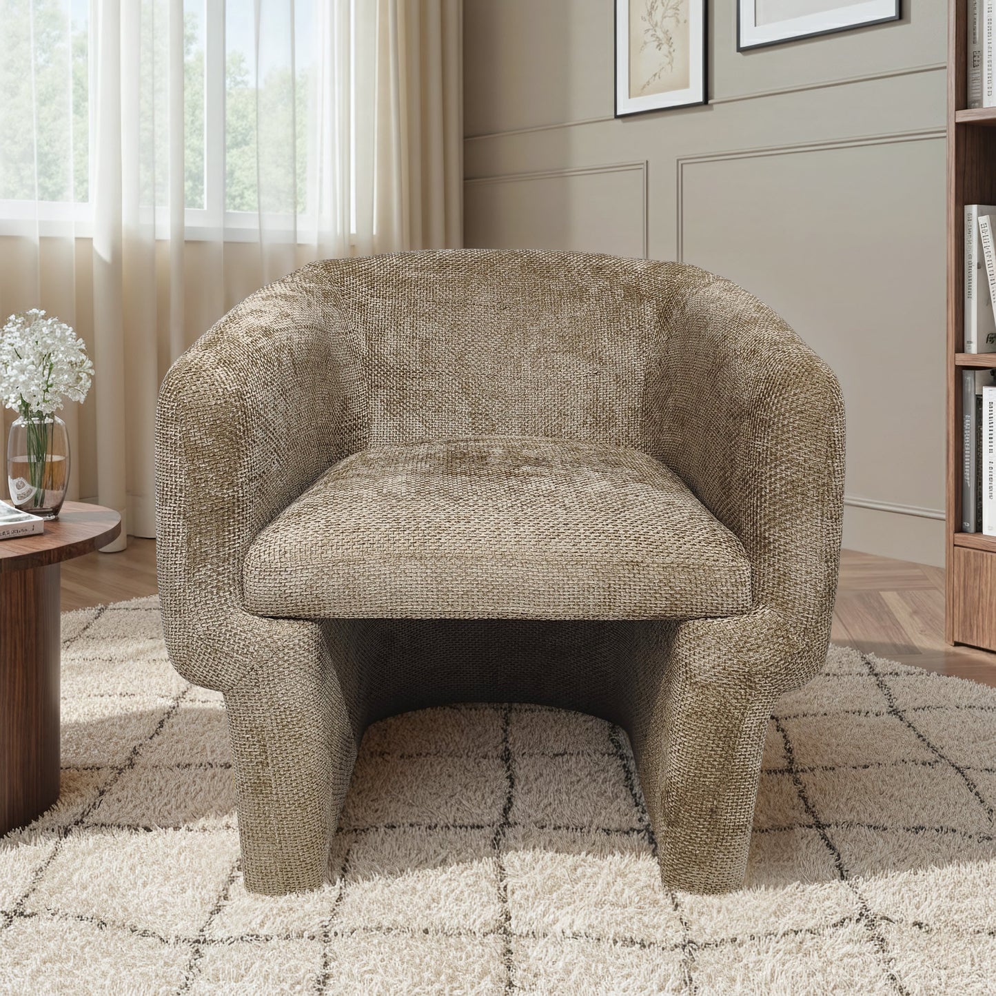 Wichita Light Brown Chenille Lounge Chair