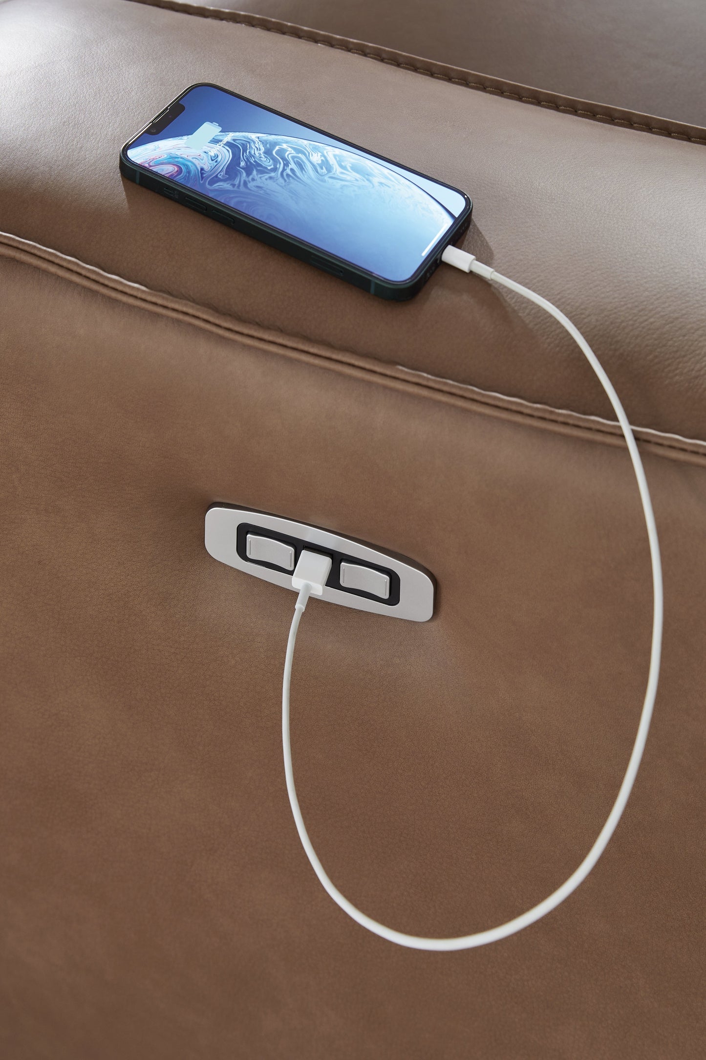 DeepWakes Caramel Power Sofa and Loveseat | PCU6260647