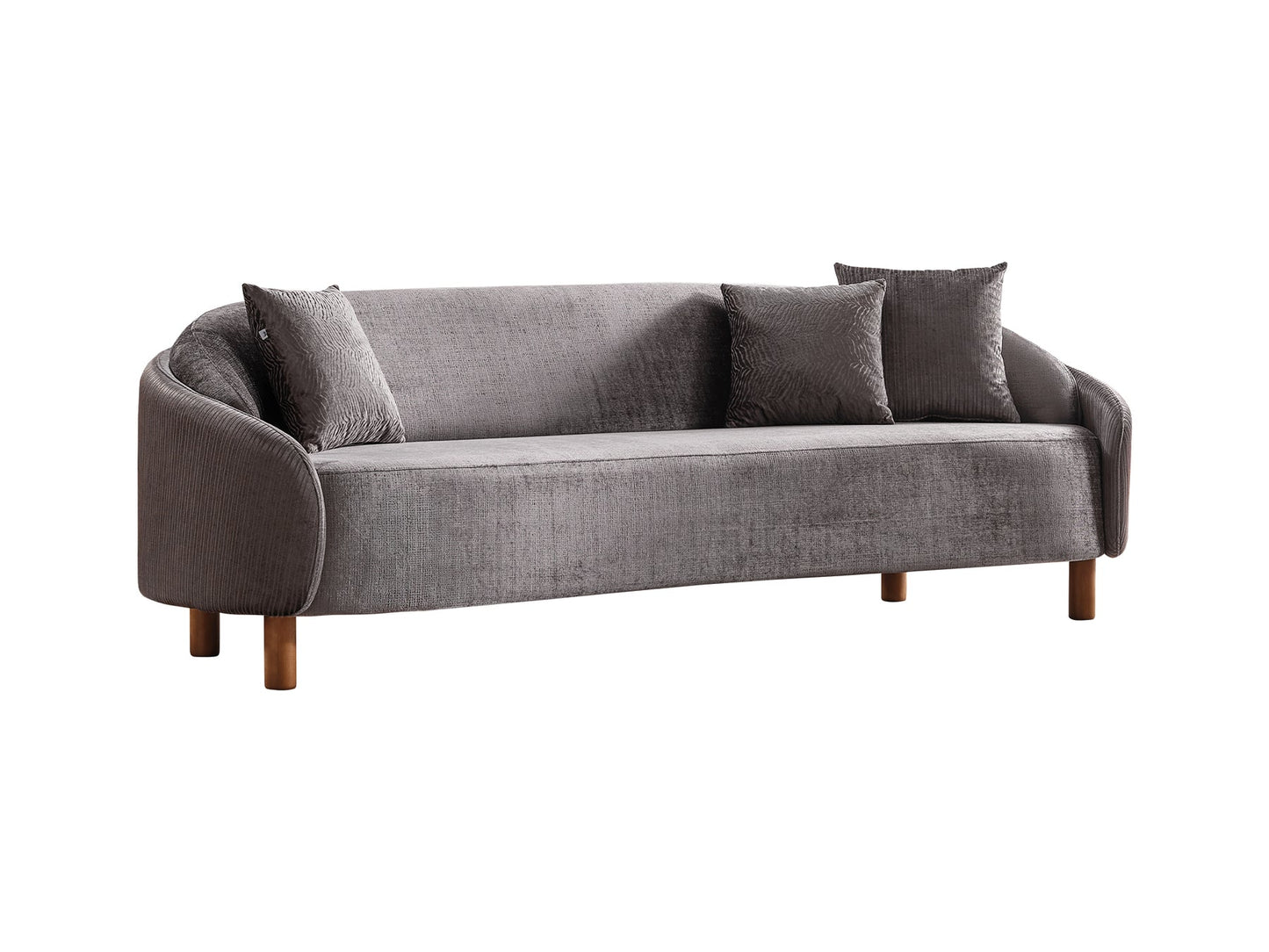 Alessa 4-pieces (2 Sofa & 2 Chair) Livingroom Set Grey