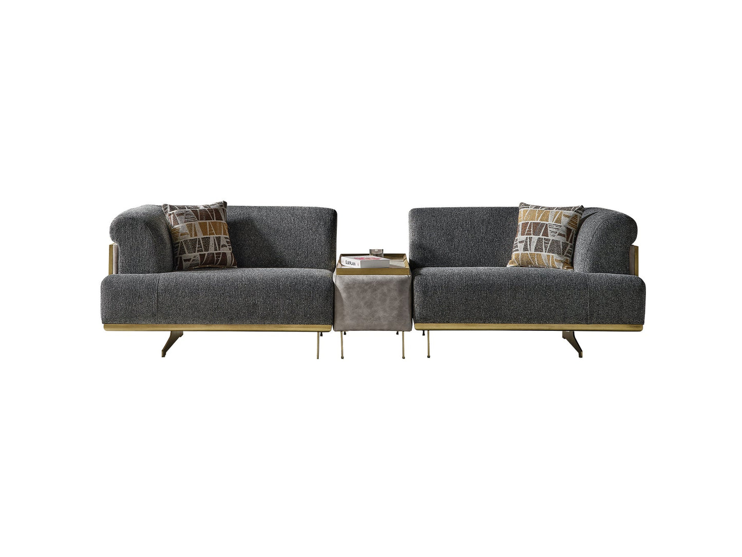 Urla 4-pieces (Sofa & Module Sofa & 2 Chair) Livingroom Set Grey