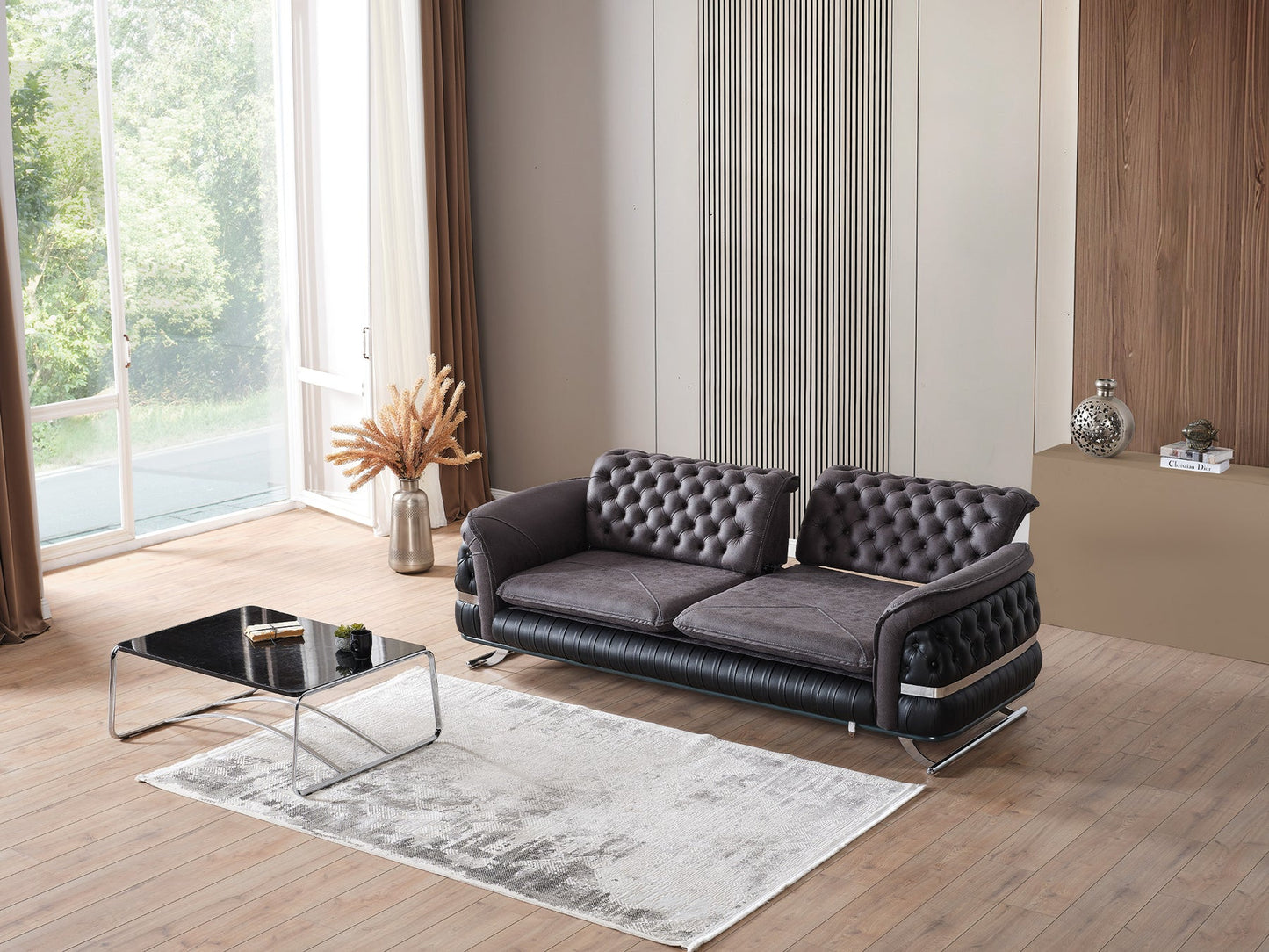 Bravo 3-pieces (Sofa & Loveseat & Chair) Livingroom Set Black