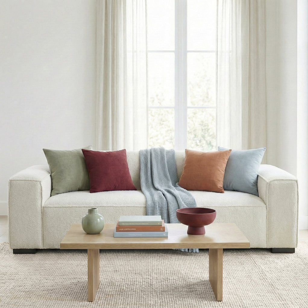 Woodley Modern Cream Boucle Sofa
