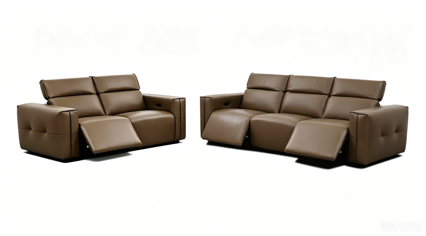 Ember Brown Italian Leather/Match POWER Reclining Sofa and Loveseat (3+2) MI-2500