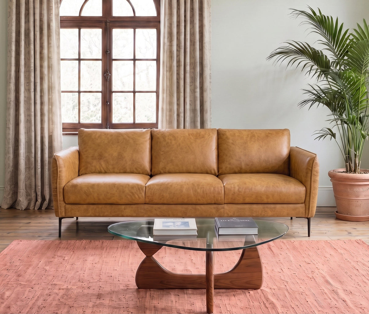 Cooperstown Tan TOP GRAIN LEATHER Sofa