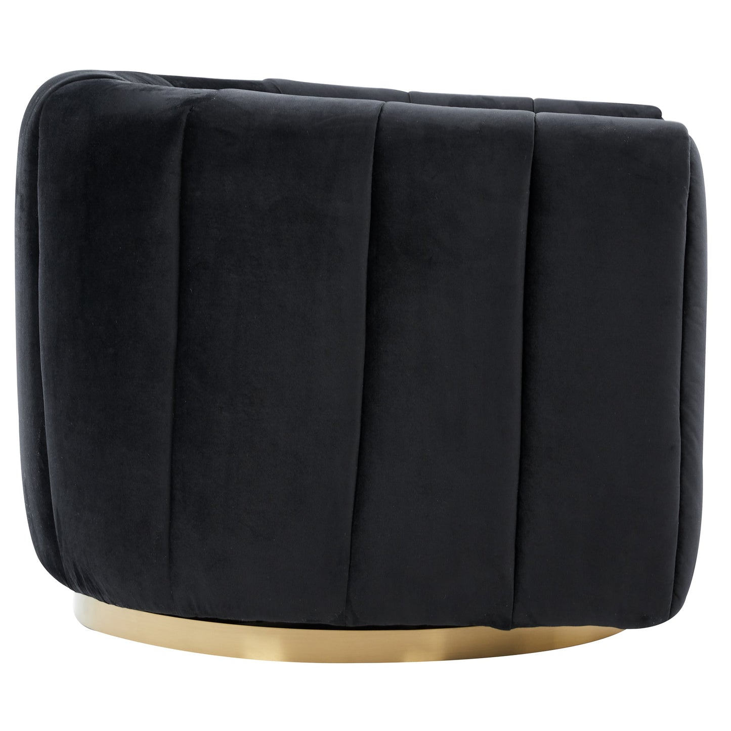 Cosey Black Velvet Swivel Chair