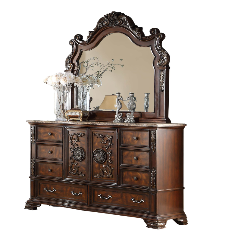 Santa Monica Collection Cherry Finish Bedroom Set