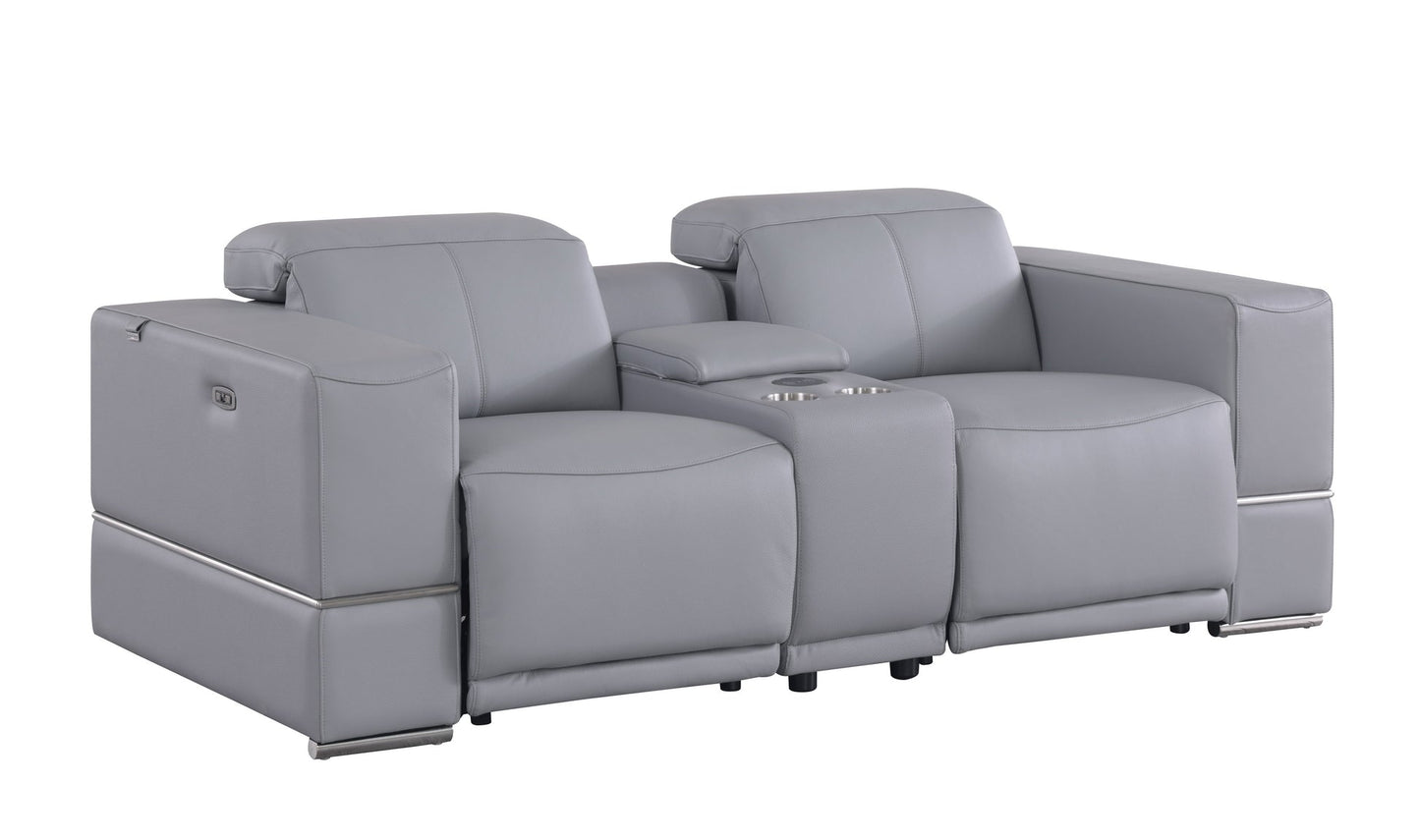 Franco Light Blue POWER Reclining Living Room Set MI-1123