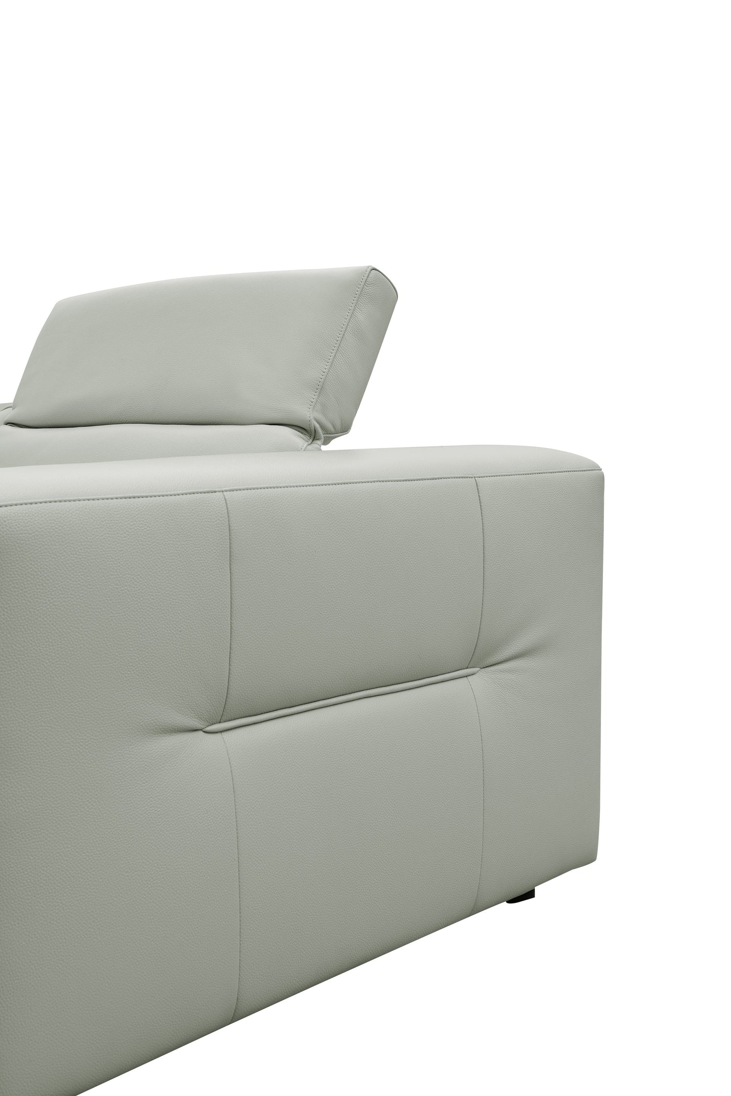 Noel Grey Italian Leather/Match POWER Reclining Sectional with Chaise MI-2525