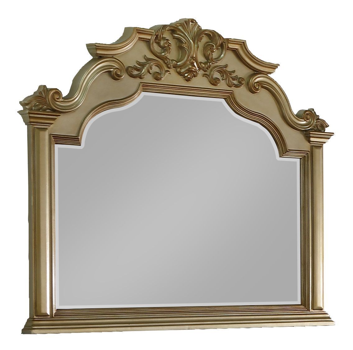 Miranda Collection Gold Finish Bedroom Set