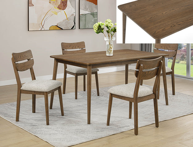 Mills Brown 5pc Dining Room Set 2273