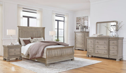 Lexorne Gray Sleigh Bedroom Set B924