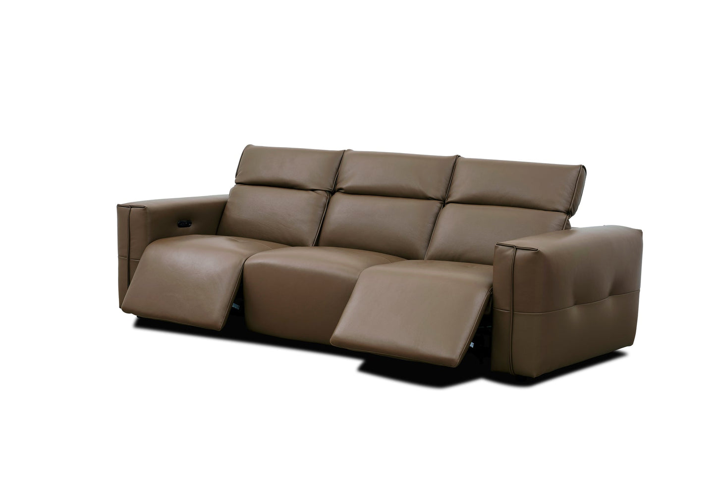 Ember Brown Italian Leather/Match POWER Reclining Sofa and Loveseat (3+2) MI-2500