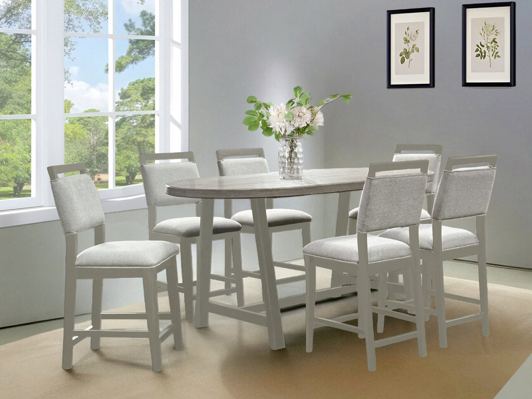 D2500 Counter Height Table + 6 Chair Set
