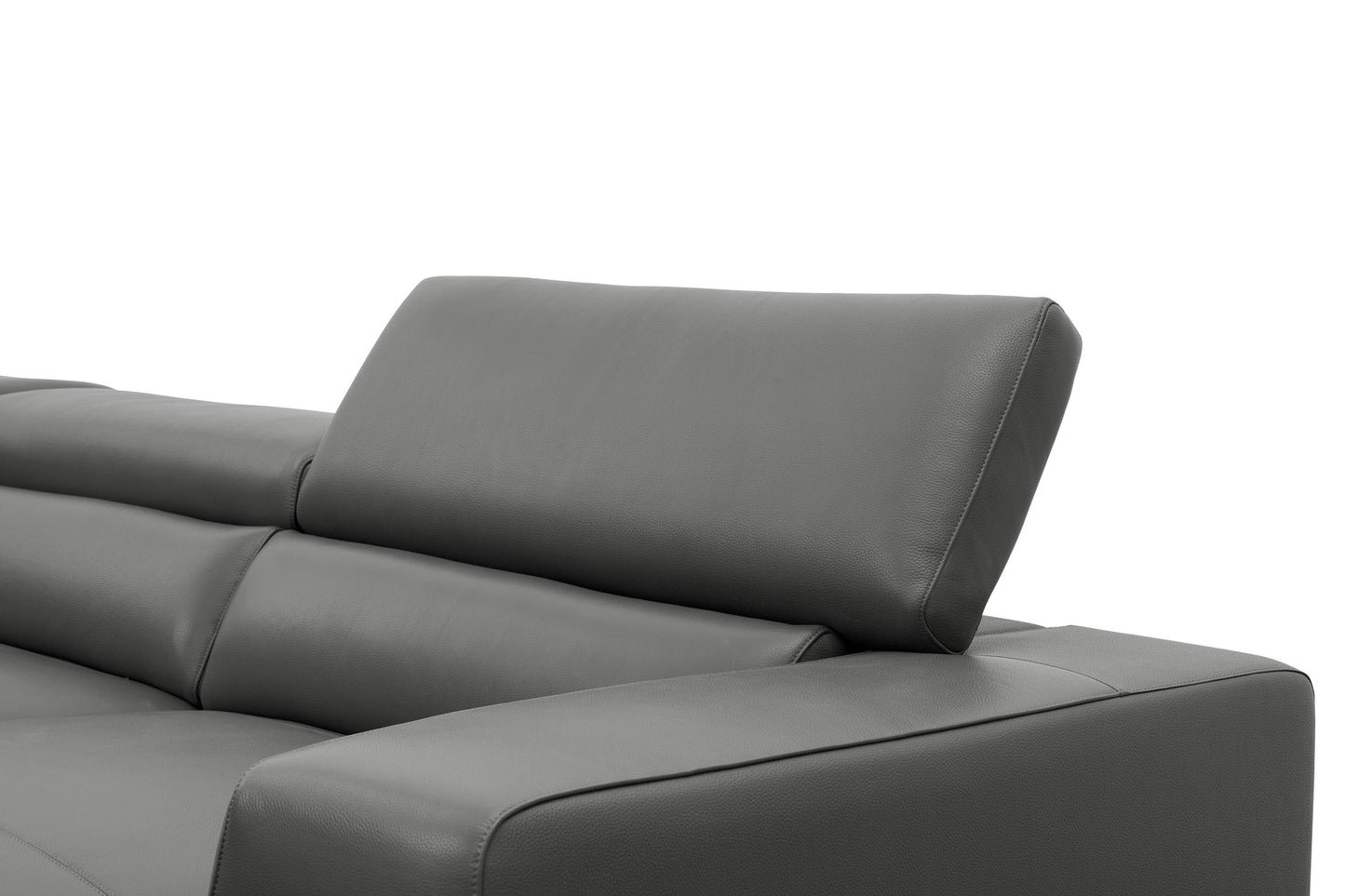 Nella Dark Grey Sectional Sofa | Italian Leather Match MI-5107