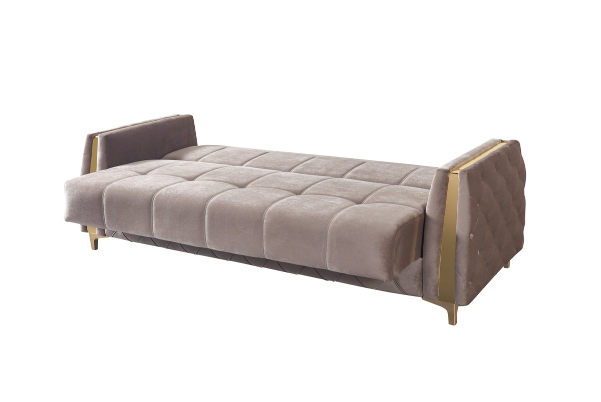 Florence Coffee Velvet Sofa 88" & Loveseat 64"