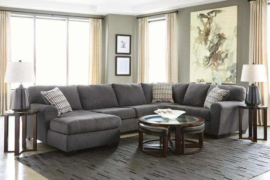 Ambee Slate 3pc RAF Sectional with Chaise| 28620