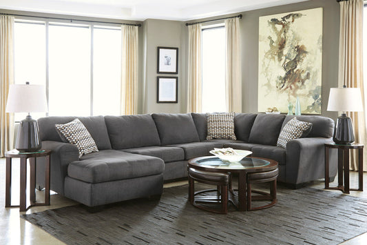 Ambee Slate 3pc RAF Sectional with Chaise| 28620