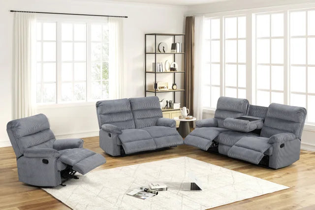 Albert 11 Grey Fabric 3pc Reclining Set