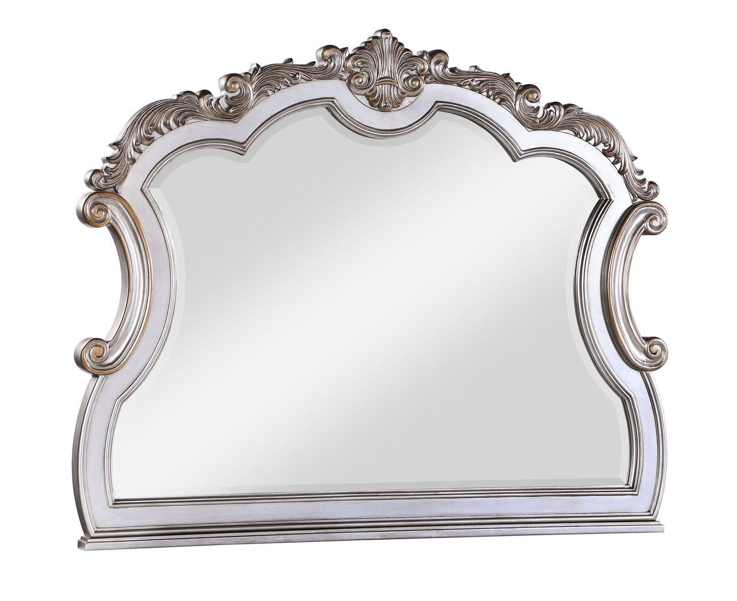 Melrose Collection Silver Finish Bedroom Set