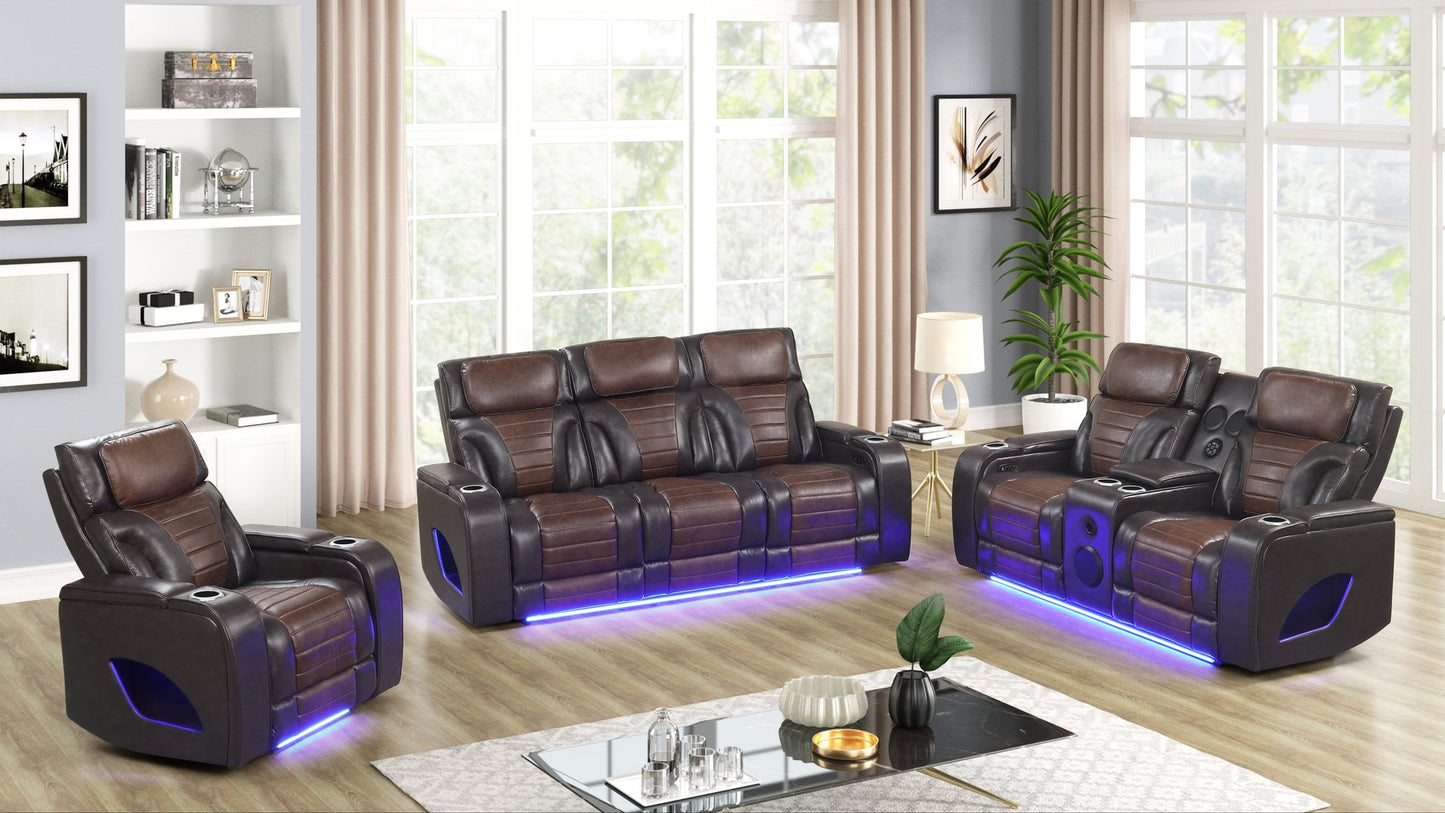 Robin Brown POWER/LED/BLUETOOTH SPEAKERS 3PC Reclining Set S4200