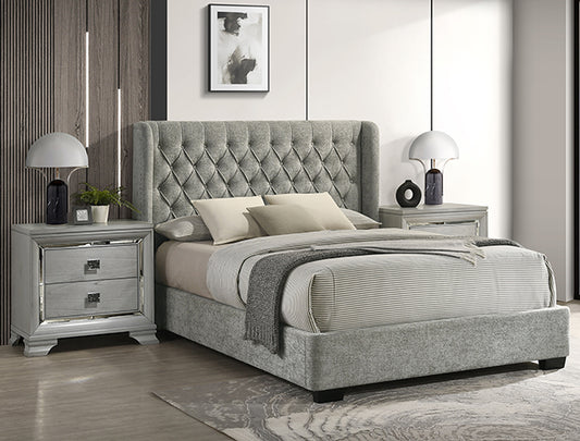 Daphne Light Grey Queen Bed 5094