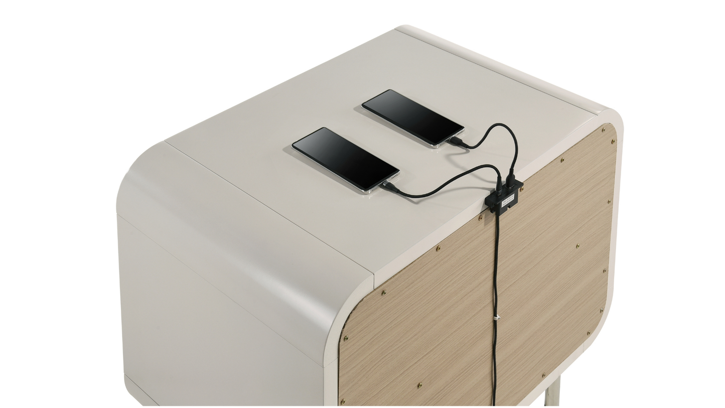 Delilah Beige LED Panel Bedroom Set B6750