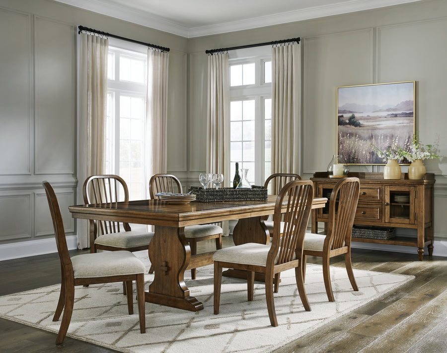 Sturlayne Dining Table and 6 Chairs in Brown D787