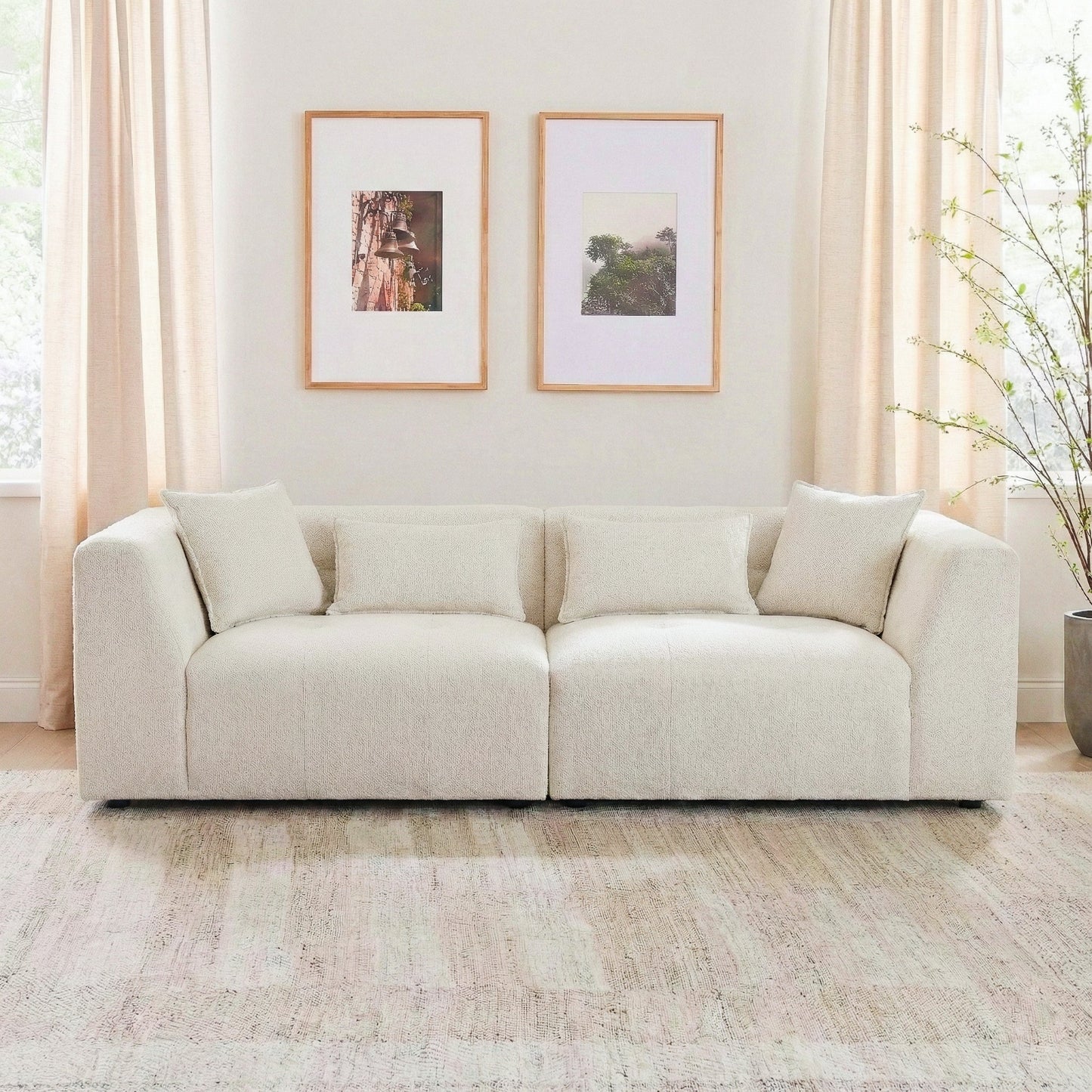 Jefferson Soft Chenille Modern Sofa