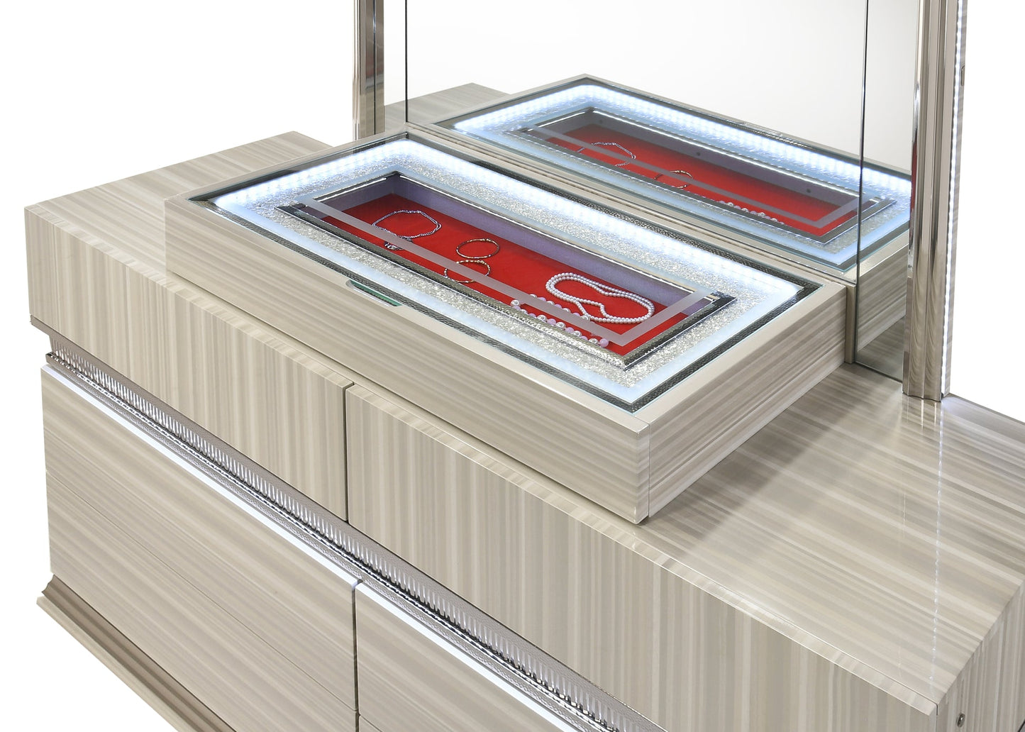 Carrara Platform LED Bedroom Set B33 - Harwin Furniture