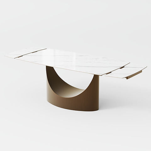 Aman 71"-95"Glossy White Table