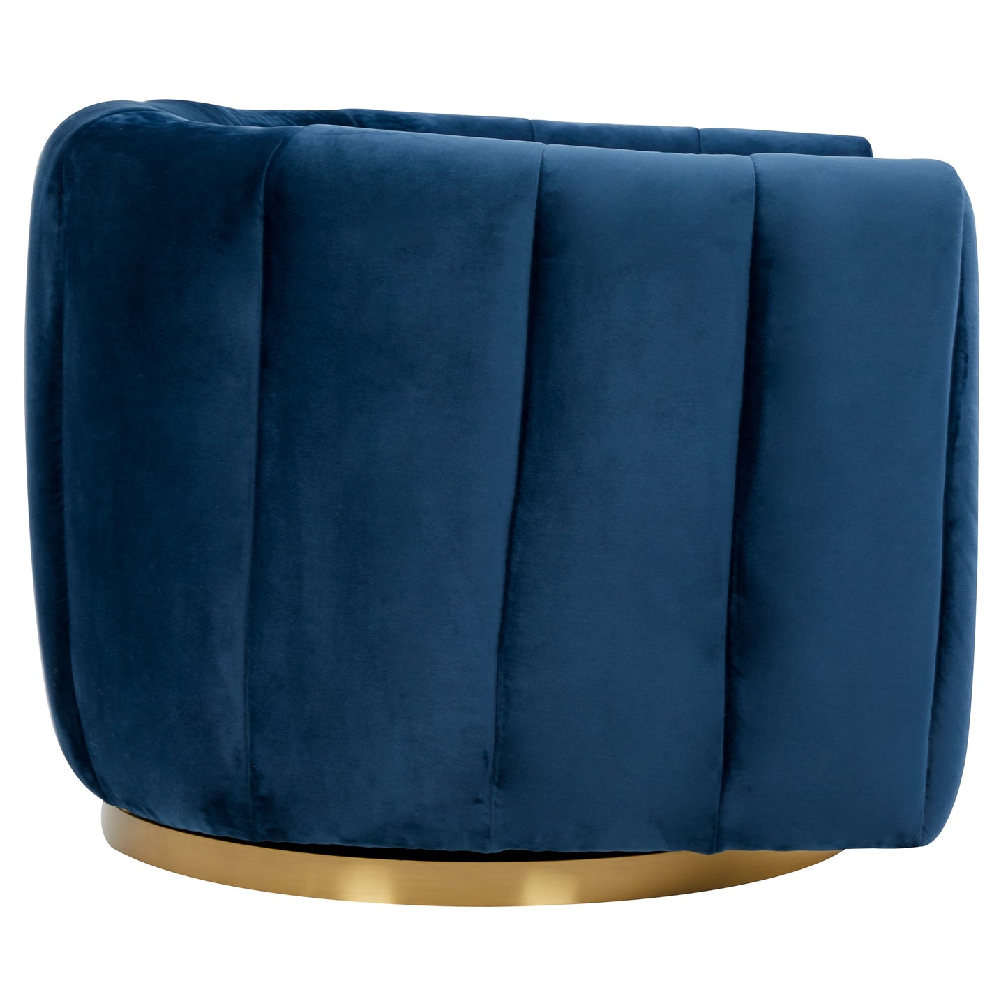 Cosey Navy Blue Velvet Swivel Chair