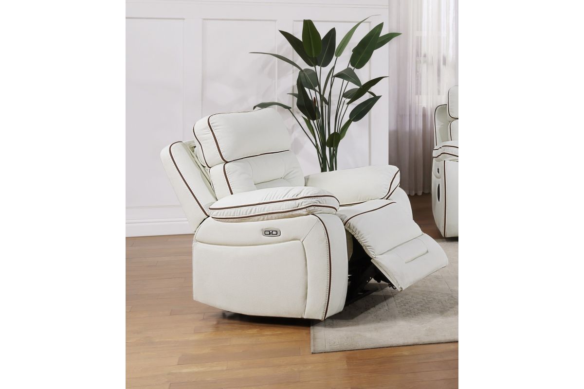 Apollo White POWER/BLUETOOTH SPEAKERS Reclining Set S8898