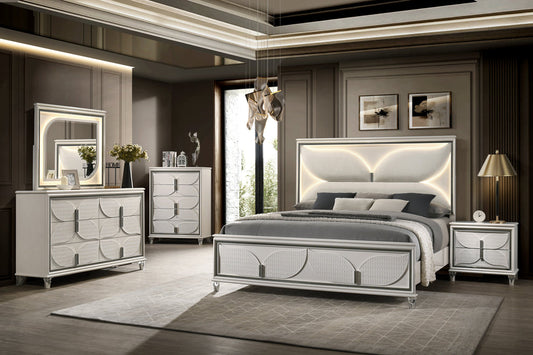 Hayma Mysterious Gold Finish Bedroom Set B6800