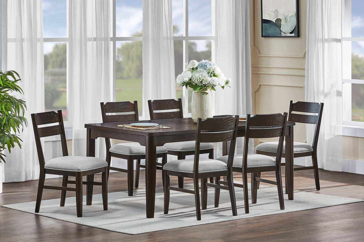 Higgins Dark Oak Dining Set 2204