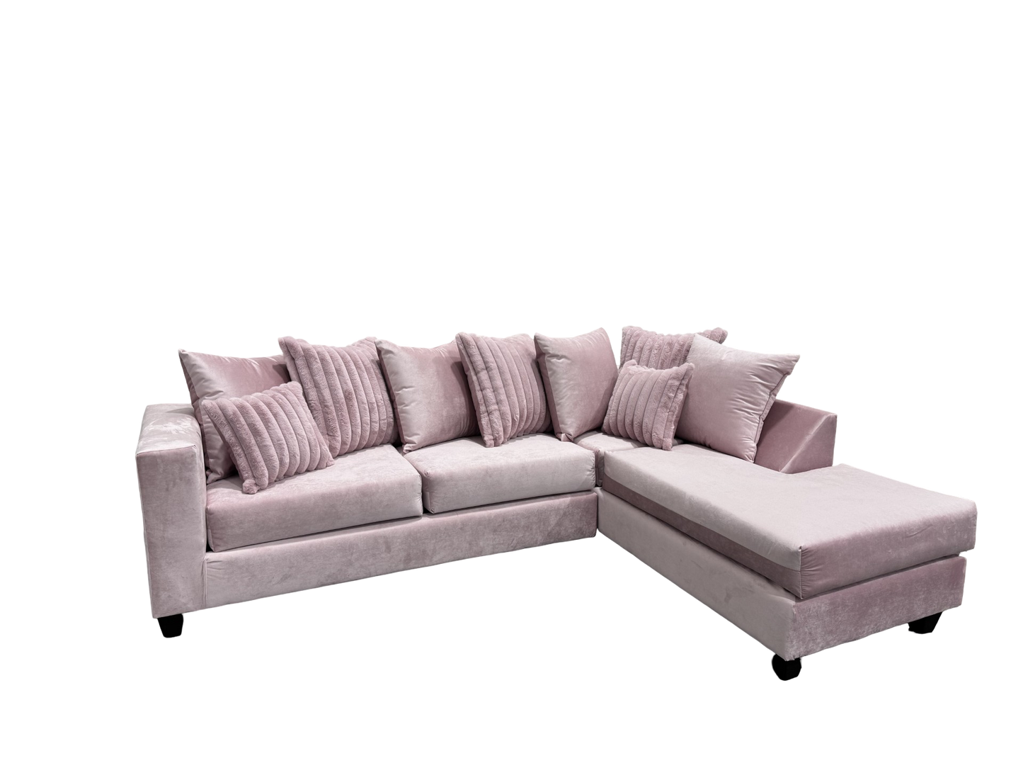Kora Pink Fabric Sectional S325