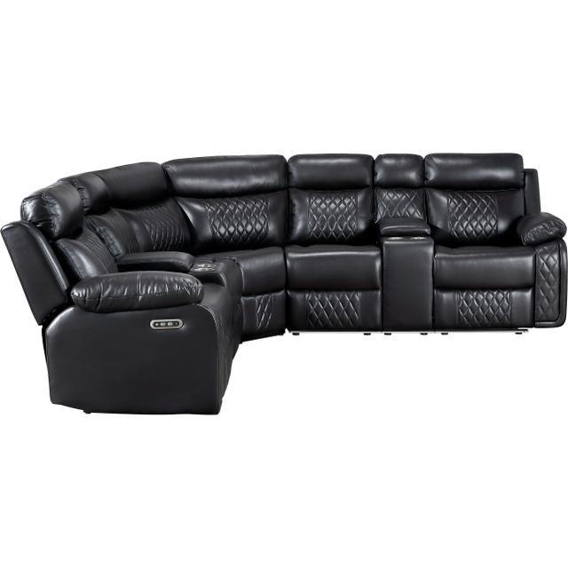 Cipher Black POWER/LED/BLUETOOTH SPEAKERS/SUBWOOFER Sectional 8315