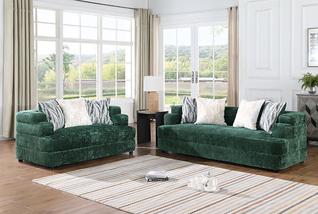 Stepso Green Boucle Living Room Set S1400