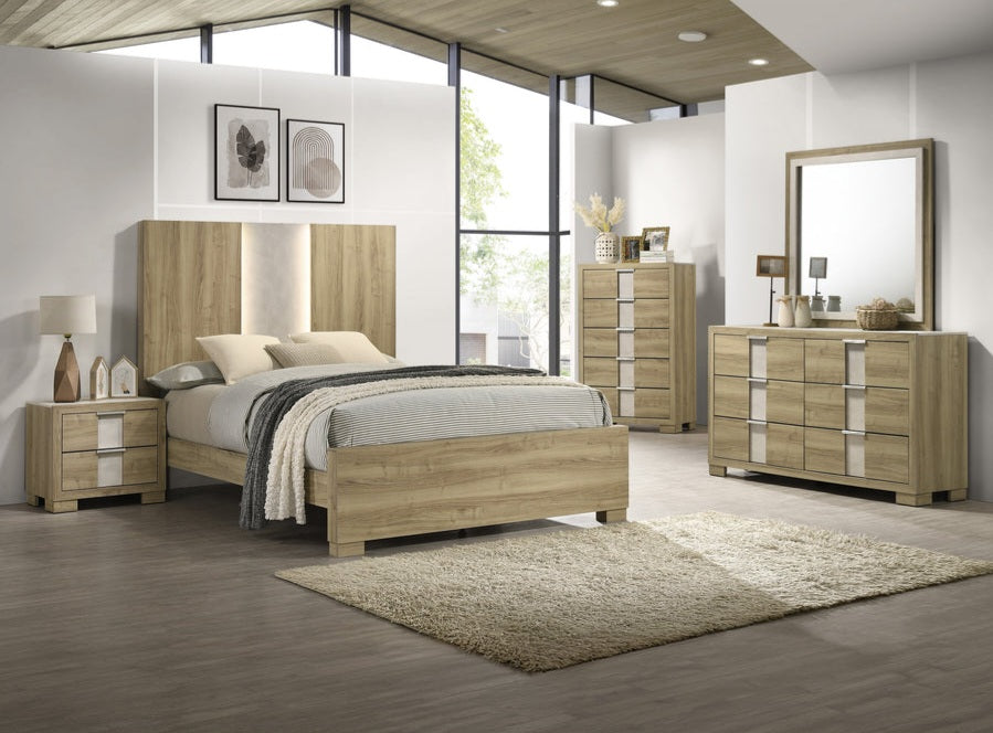 Rangley Driftwood LED Panel Bedroom Set B6832