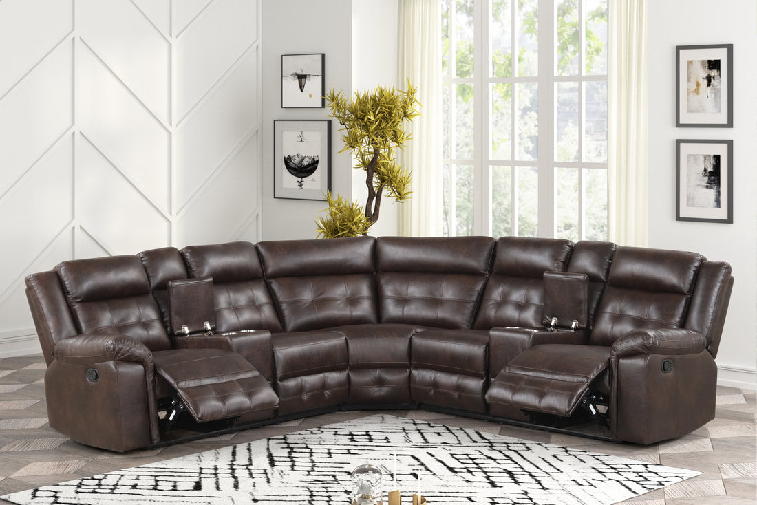 Jacob2 Brown Reclining Sectional