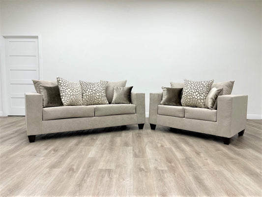 Hollywood Beige Sofa and Loveseat 110