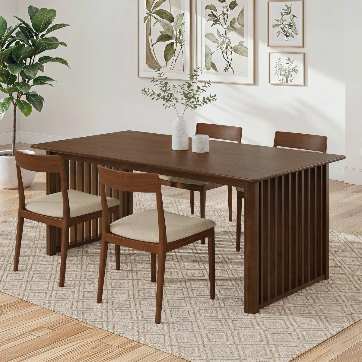 Frontignan Walnut Rectangular Dining Table