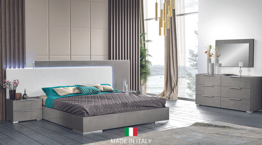 Fabiana Collection Grey LED Italian Bedroom Set