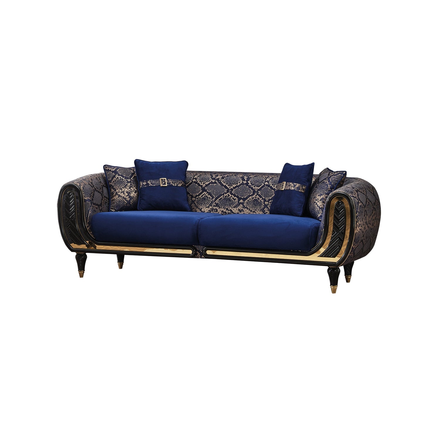 Lima 3-pieces (Sofa & Loveseat & Chair) Livingroom Set Blue