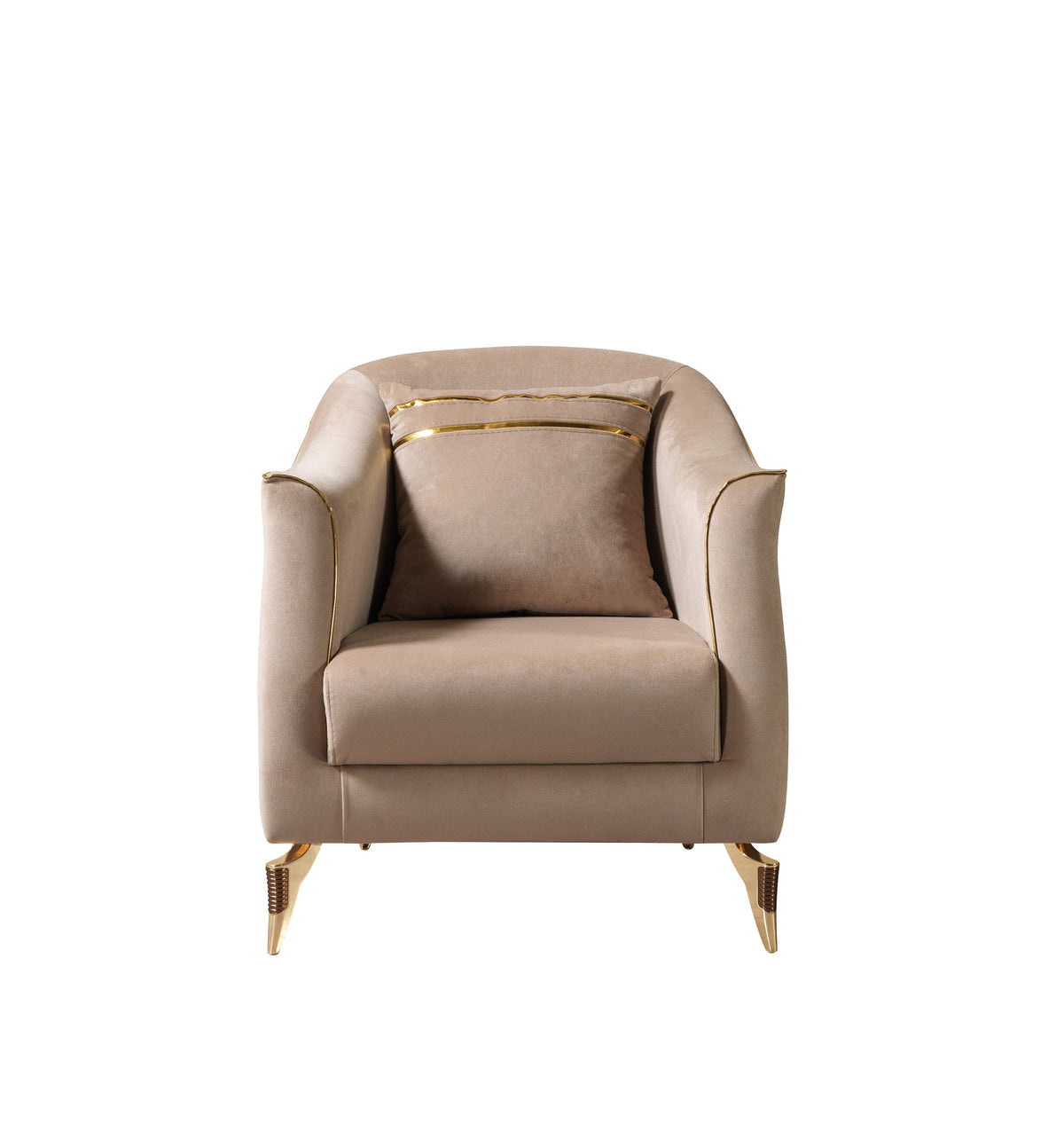 Belinda Coffee Velvet Chair