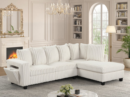 518 Beige Reversible Sectional